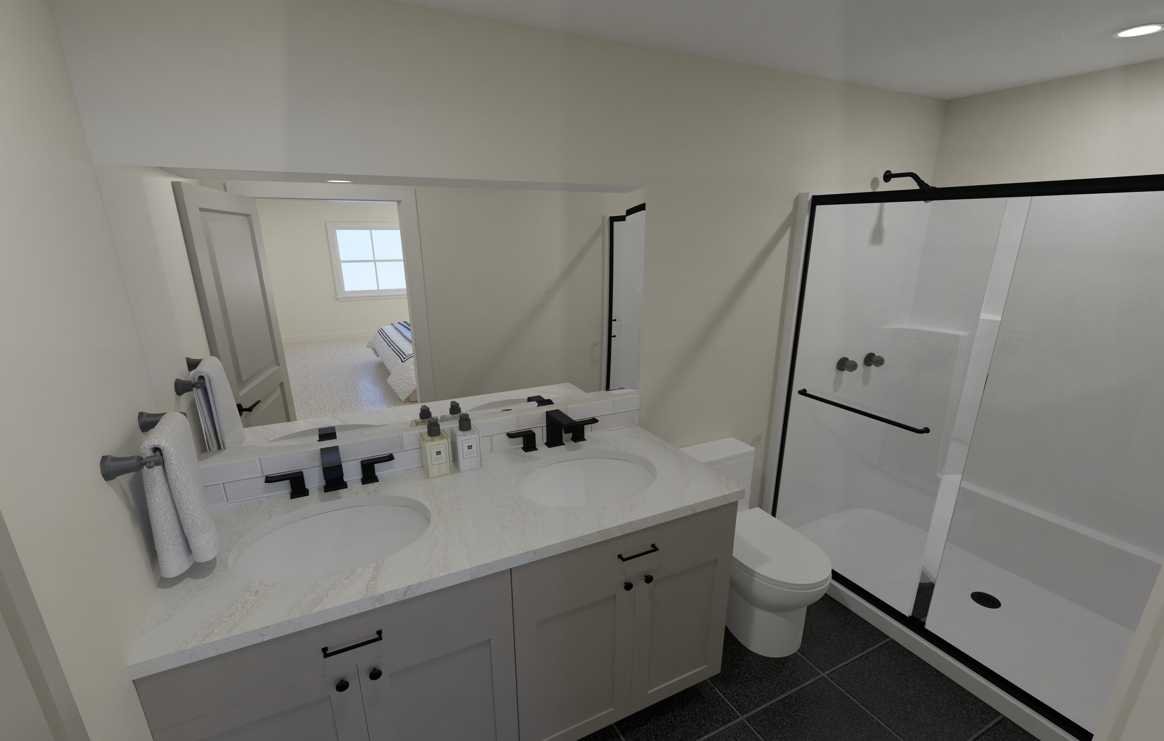 Master bath view of the TwinYied duplex concept