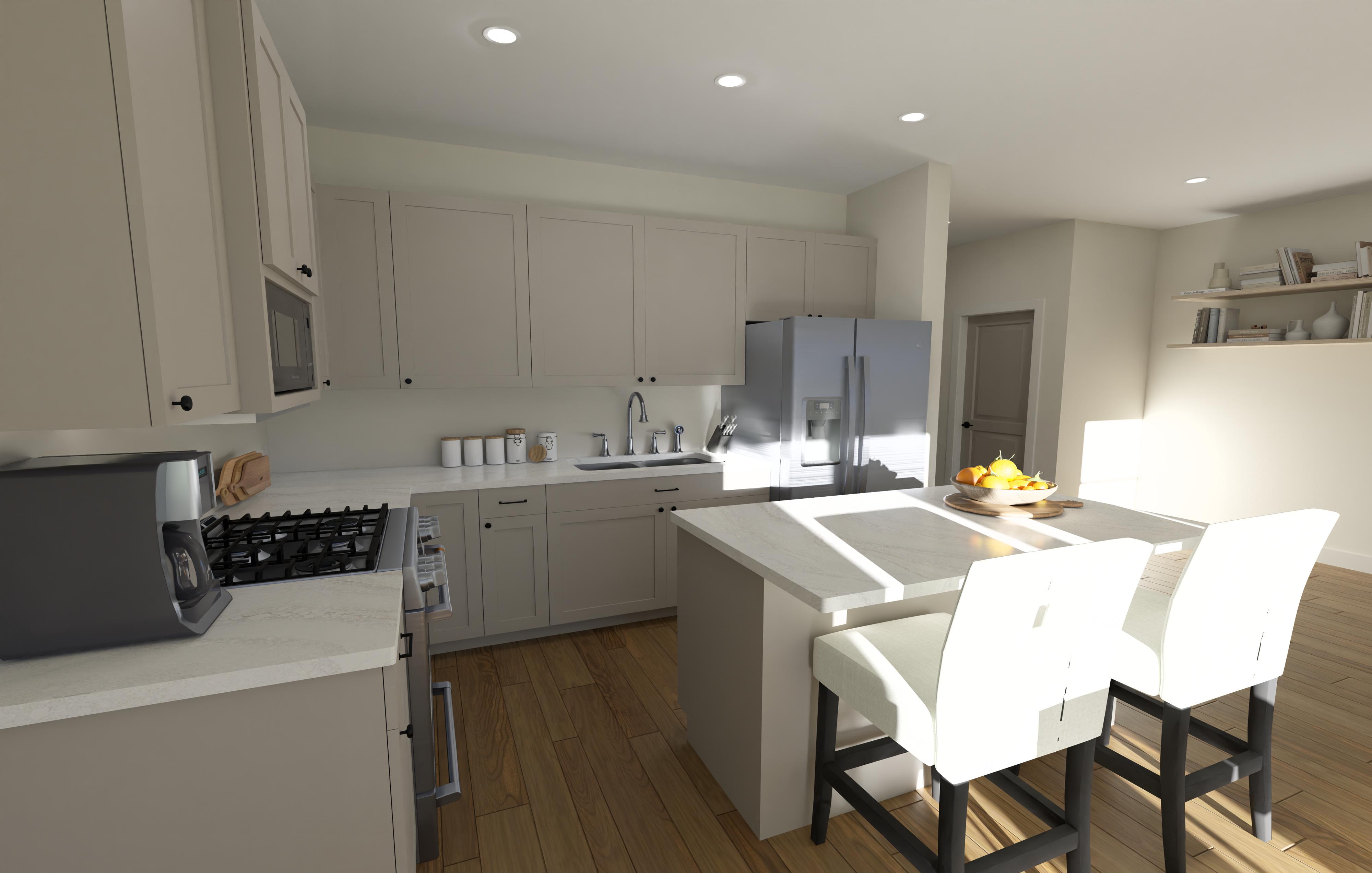 kitchen view of the TwinYied duplex concept