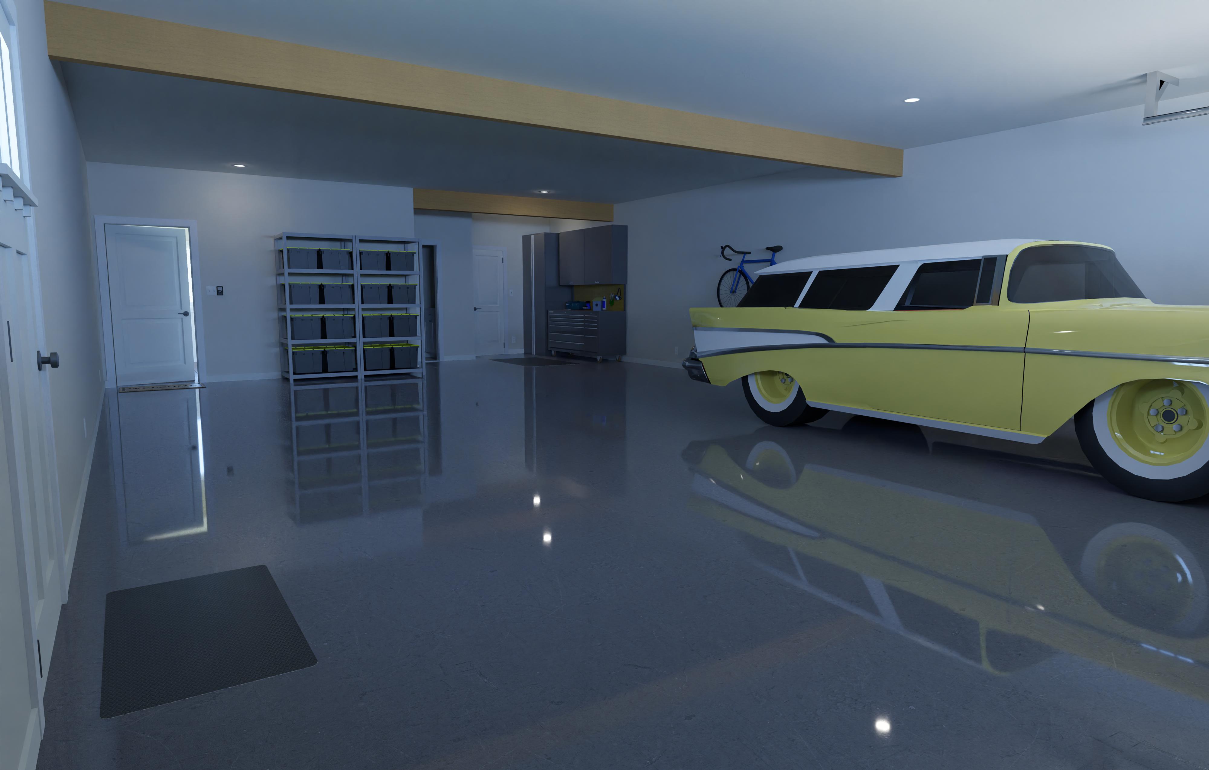 Driveway and garage view