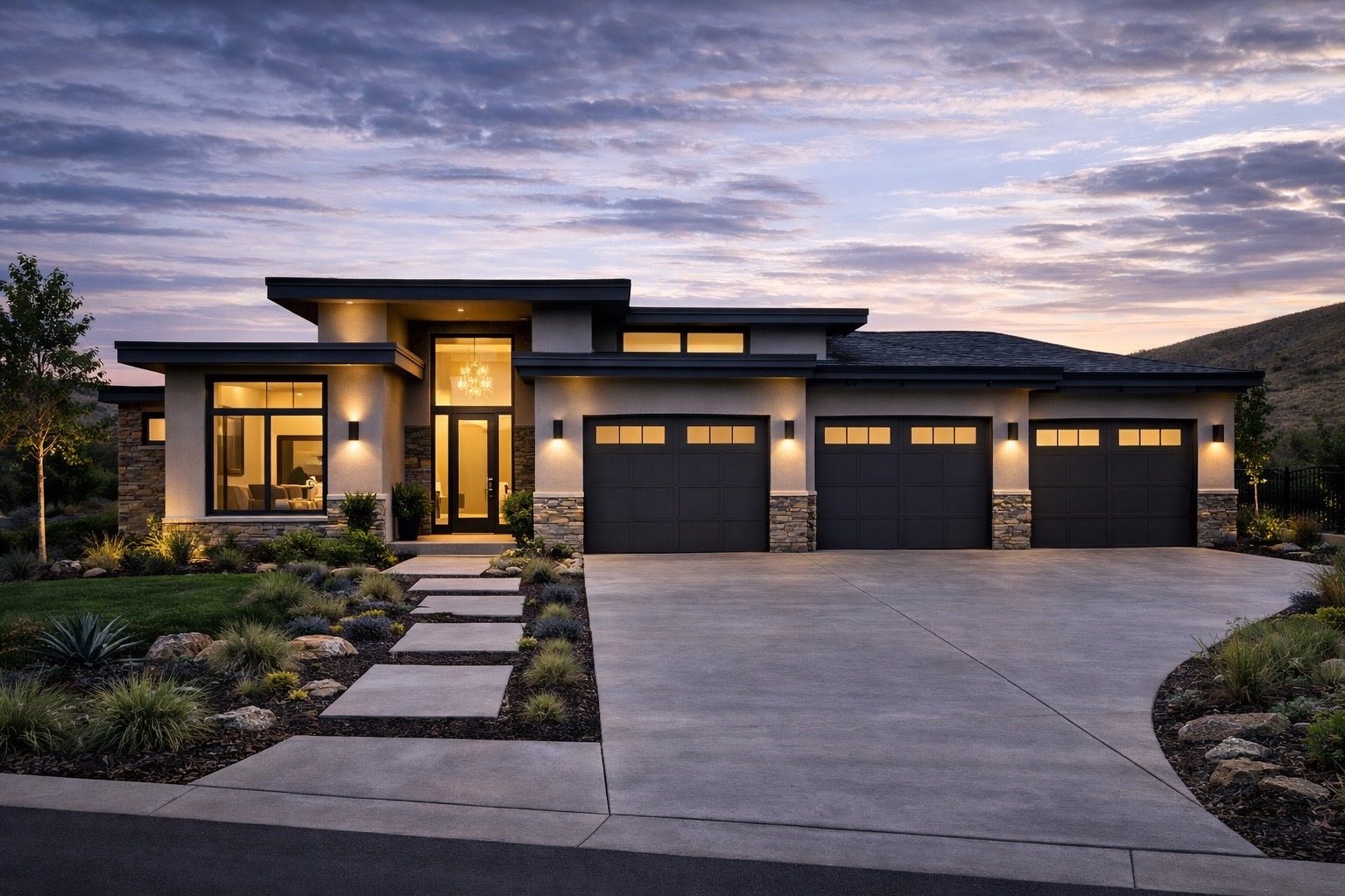 Custom home exterior in Central Washington